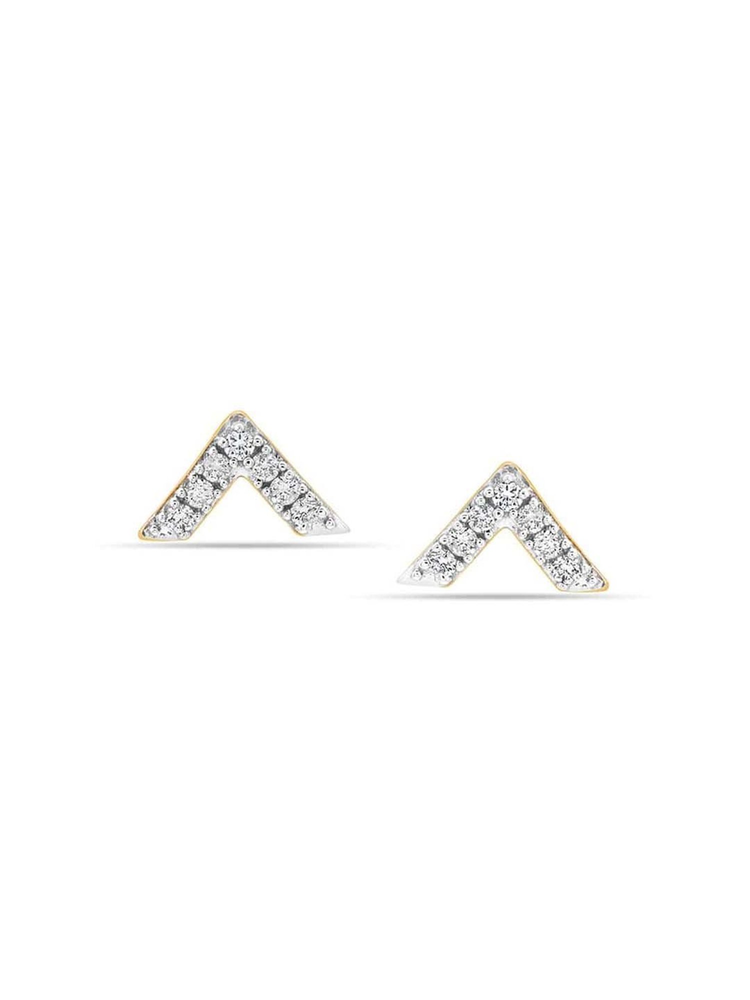 Mia By Tanishq Mia Icicles 14k Gold Radiant Summit Stud Earrings