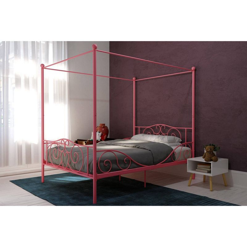 Full Clara Metal Bed Pink - Room & Joy