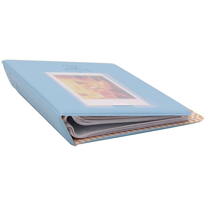 Pockets Instax Mini Photo Album for Fuji/Fujifilm Film 7s 8 8+ 9 25 26 50s 70 90 SP 1, Instant Camera Polaroid Z2300 Pic-300P Name Card Picture Accessories, Wedding Photos (1, Blue)
