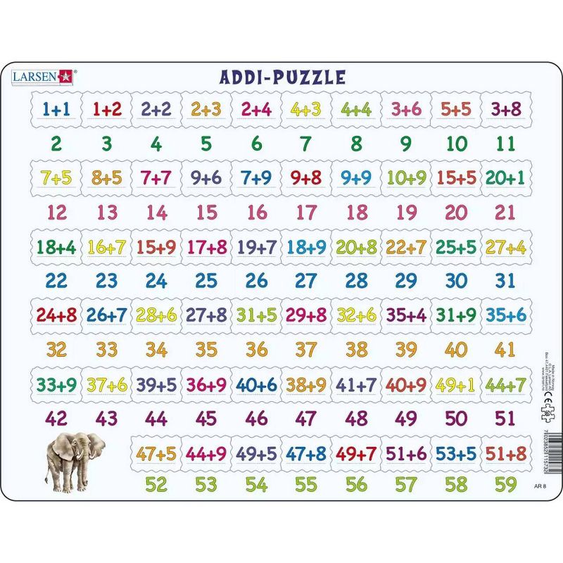 Larsen Puzzles Addition Kids Jigsaw Puzzle - 58pc