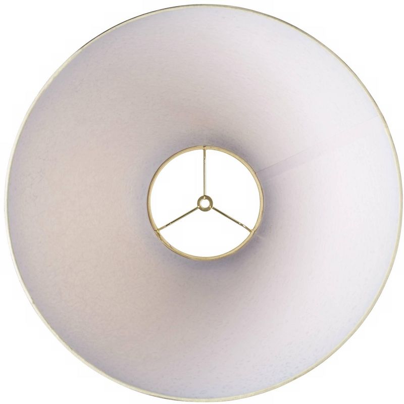 Springcrest Off-White White Drum Lamp Shade Modern Silver Circles 15x16x11 - Spider