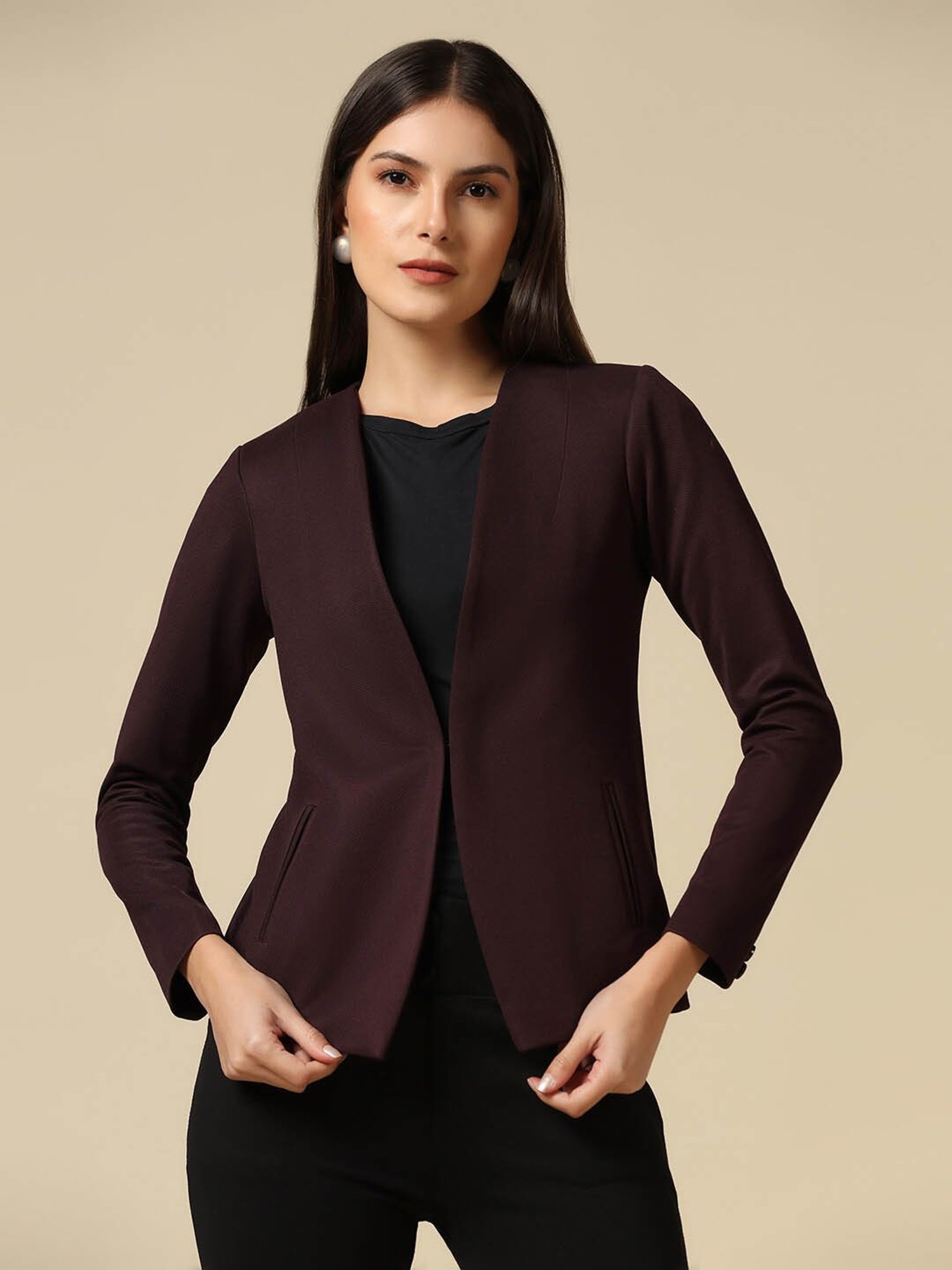 TAHVO Maroon Blazer