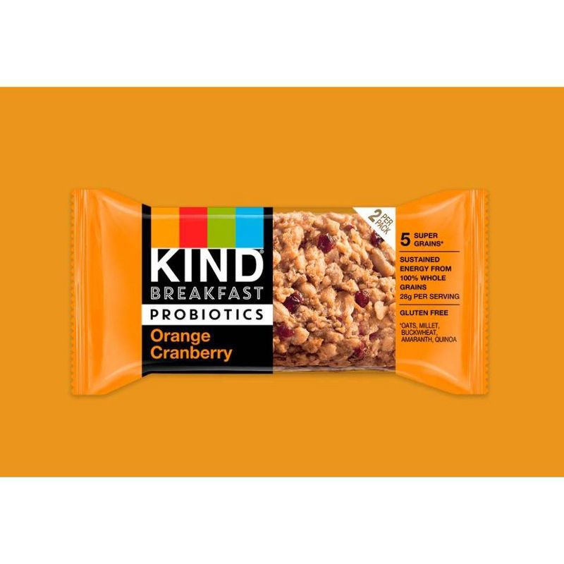 KIND Breakfast Probiotics Orange Cranberry Bars - 7.1oz/8ct