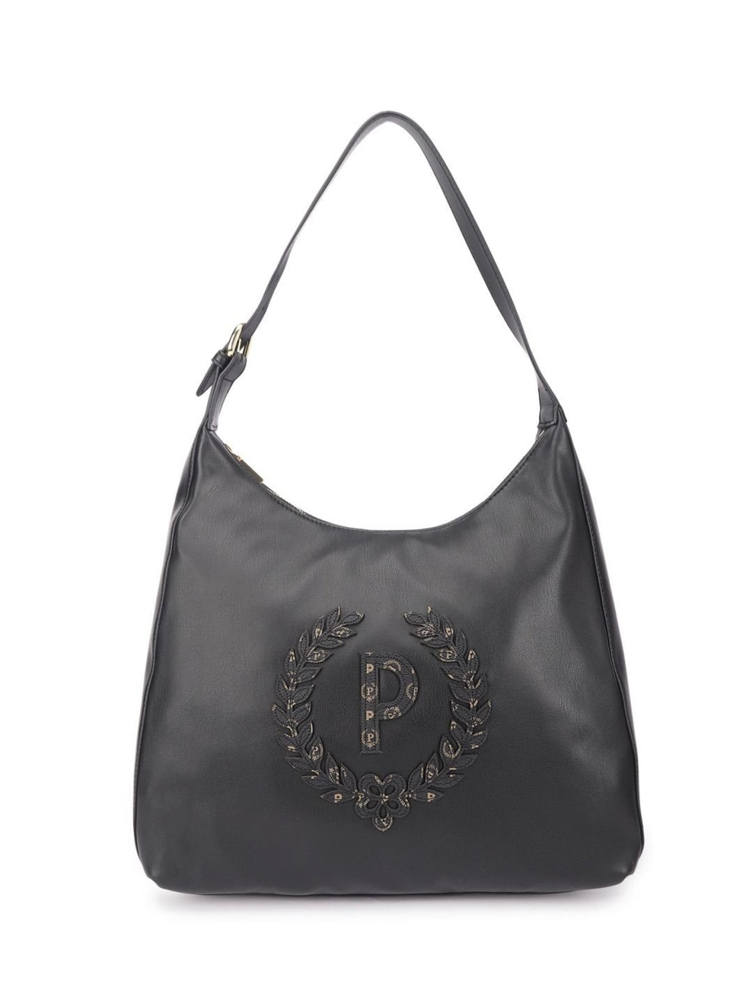 Pollini Black Large Hobo Bag