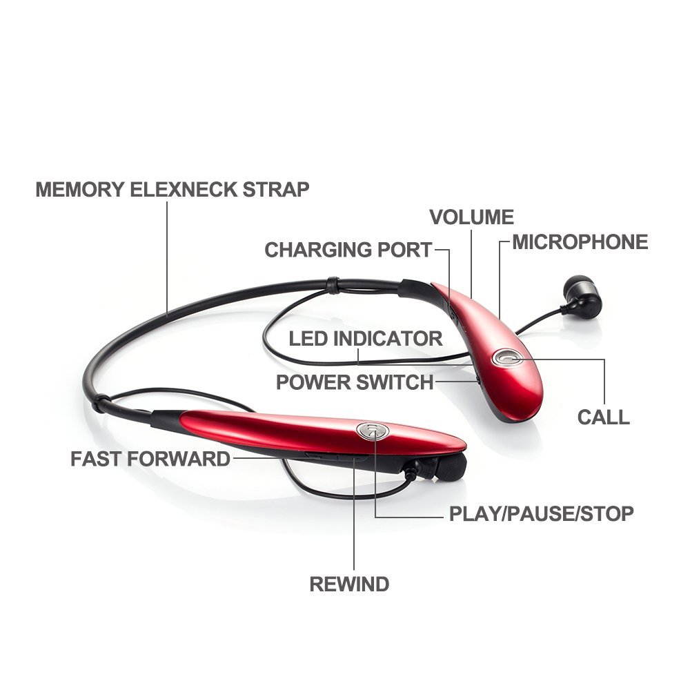 HV900 Wireless Bluetooth Sport Neckband Hands-free Earphones Stereo Headsets