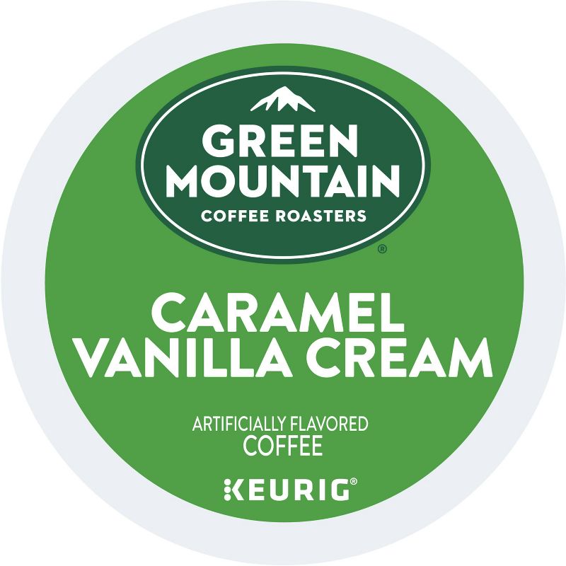 24ct Green Mountain Coffee Caramel Vanilla Cream Keurig K-Cup Coffee Pods Flavored Coffee Light Roast