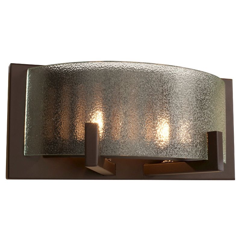 5" Firefly 2 Light Bath Vanity Warm Bronze Finish/Micro-Texture Glass - Varaluz