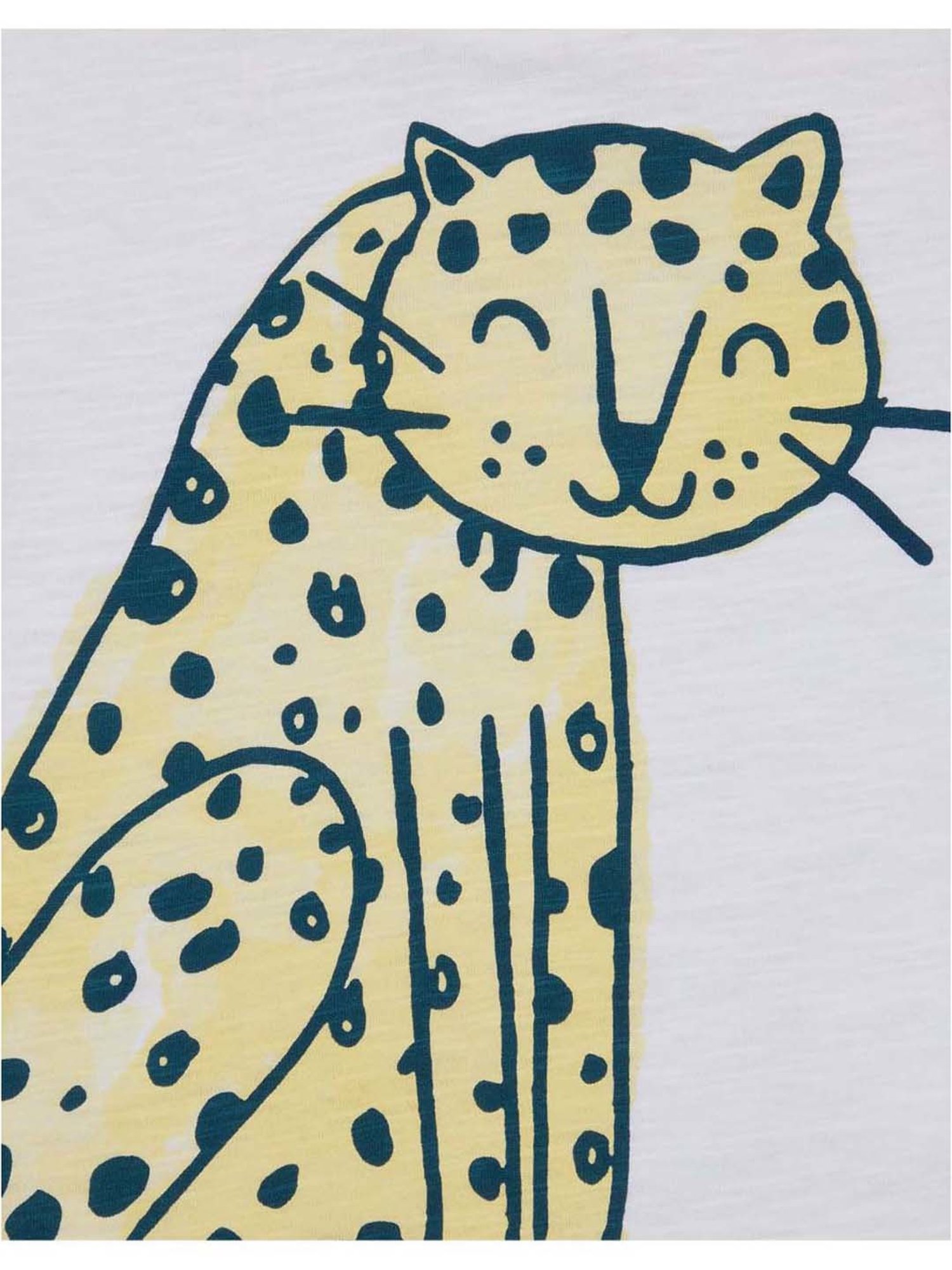 Mothercare Kids White & Yellow Cotton Printed T-Shirt