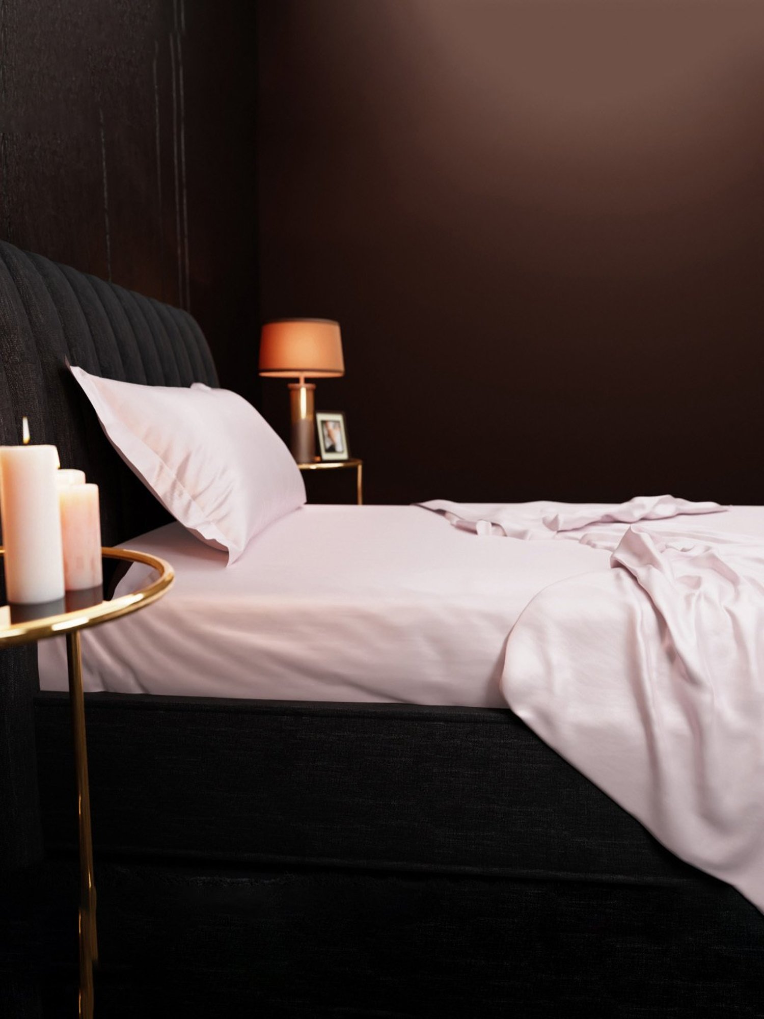 Stoa Paris Date Night Collection Pink 300 TC Polyester Single Bedsheet with Pillow Cover