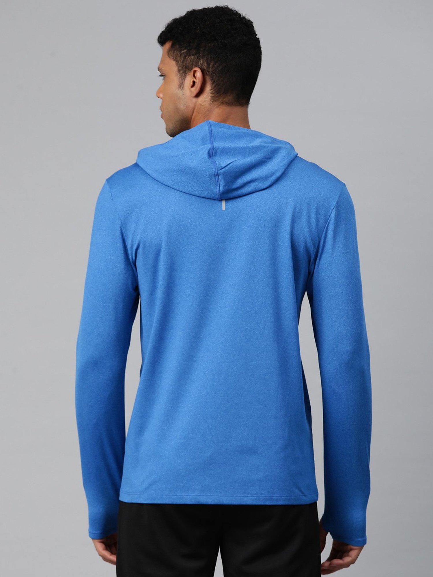 ALCIS Blue Slim Fit Hooded Sweatshirt