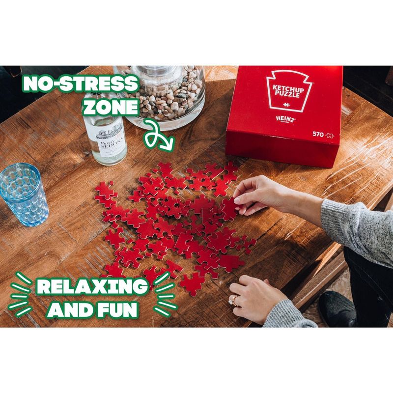 Toynk Heinz Ketchup All-Red Food Puzzle For Adults And Kids | 570 Piece Jigsaw Puzzle