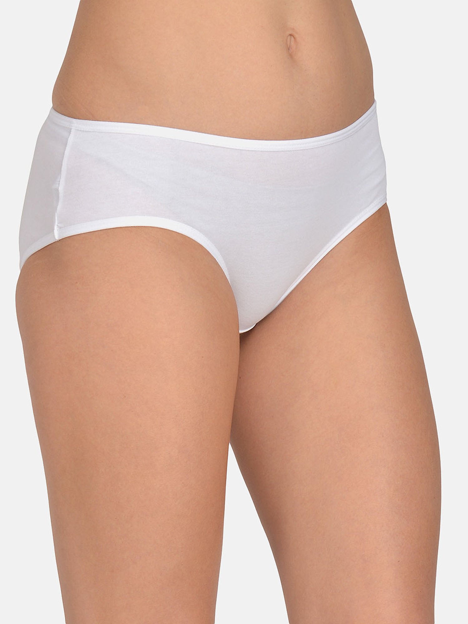 Mod & Shy White Cotton Hipster Panty