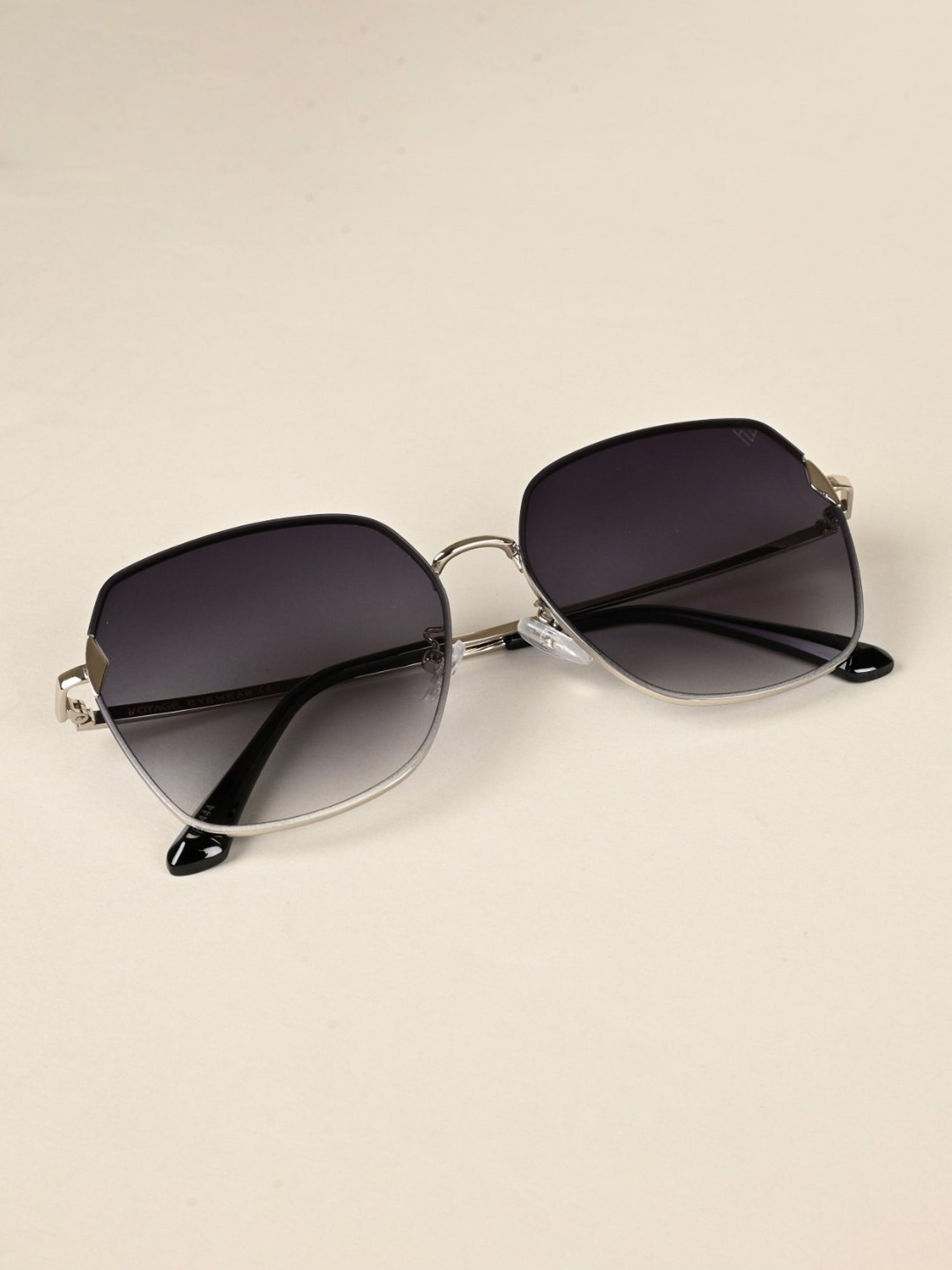 Voyage Grey Oversize Irregular UV Protection Sunglasses for Women