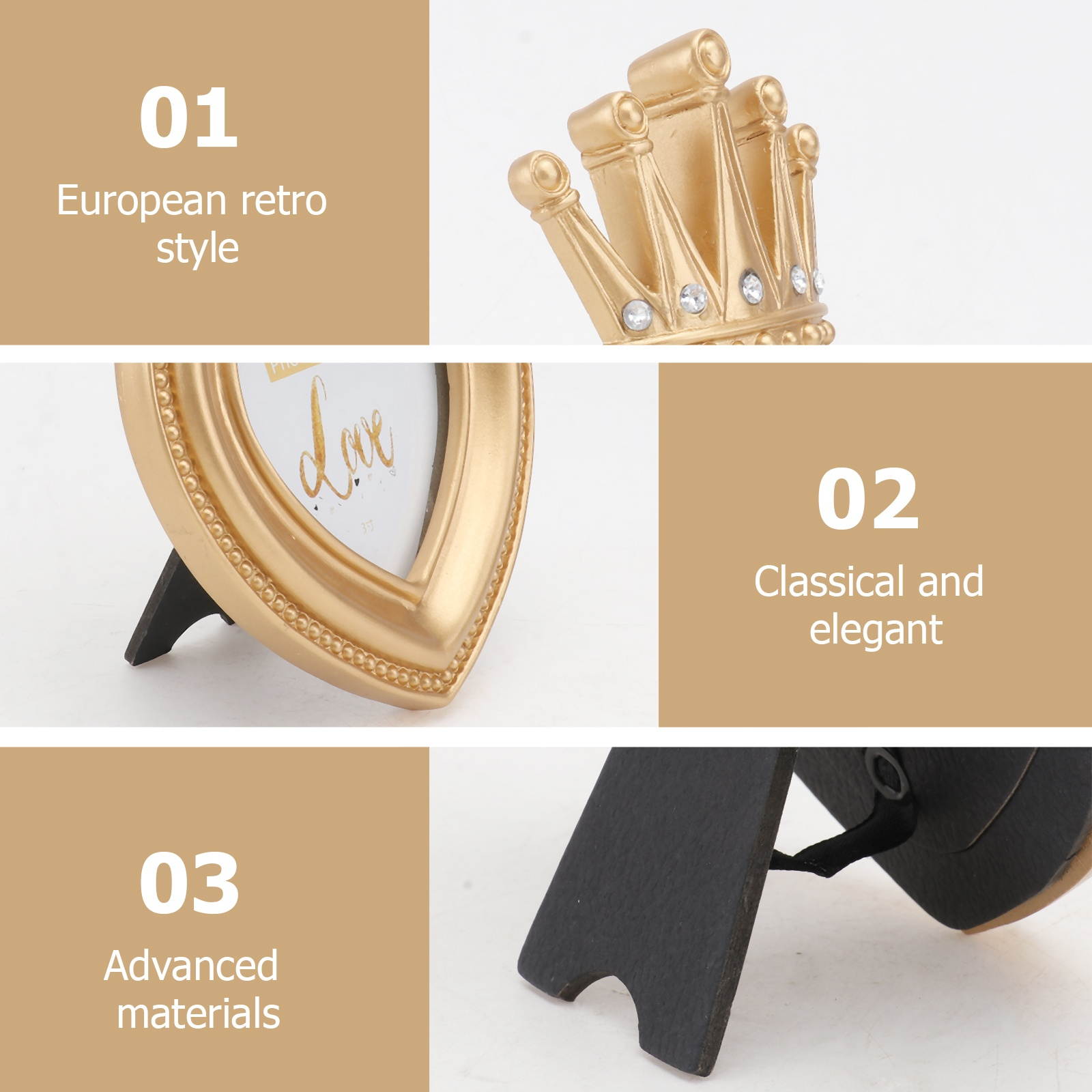 1pc European Style Photo Frame Decor Scene Decor Creative Photo Holder Decor