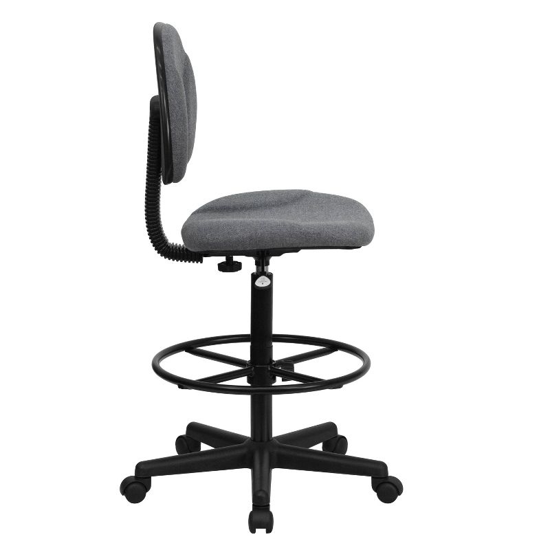 Ergonomic Drafting Chair Adjustable Gray - Flash Furniture