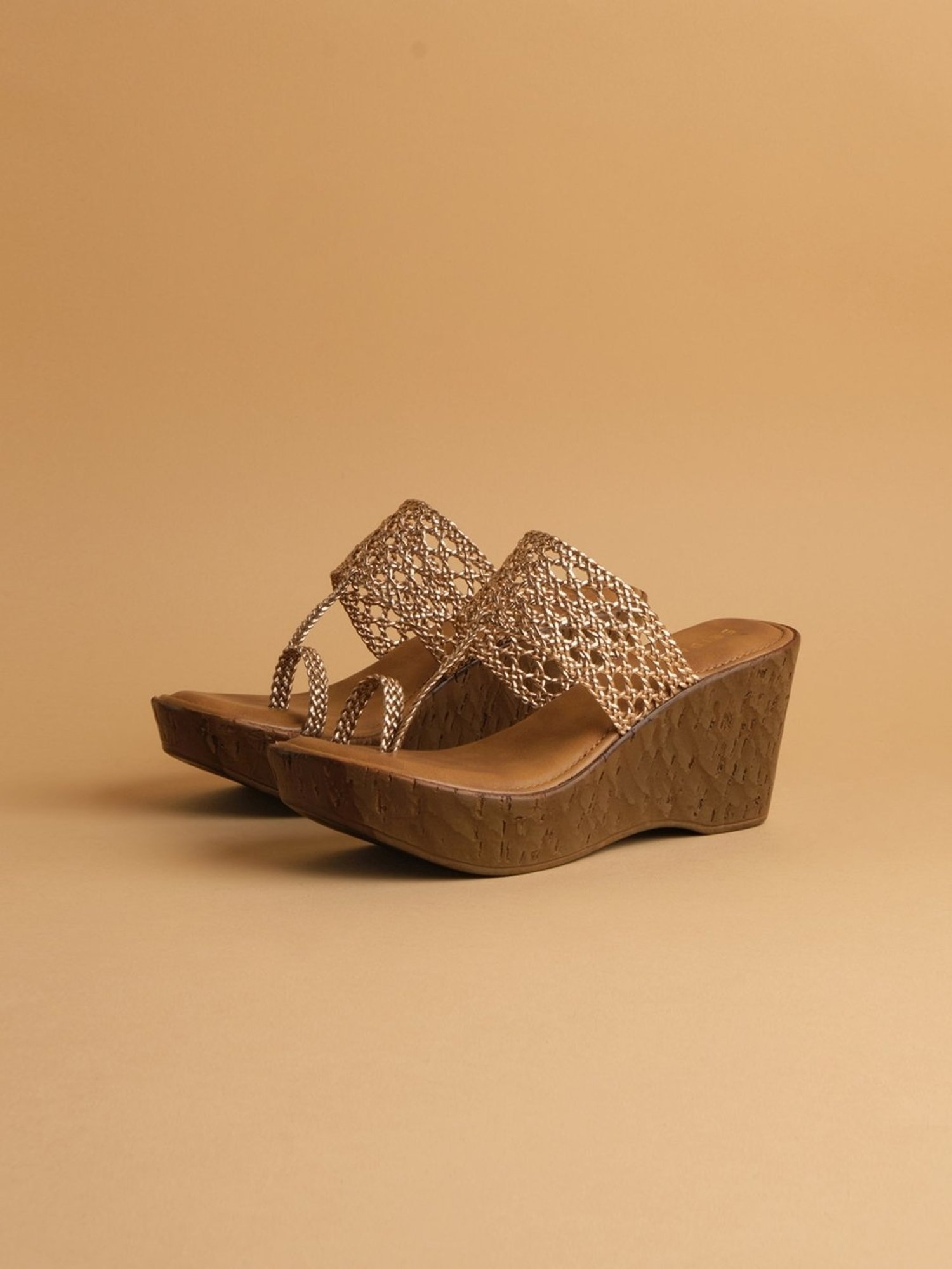 Eridani Women's Zoya Rose Gold Toe Ring Wedges