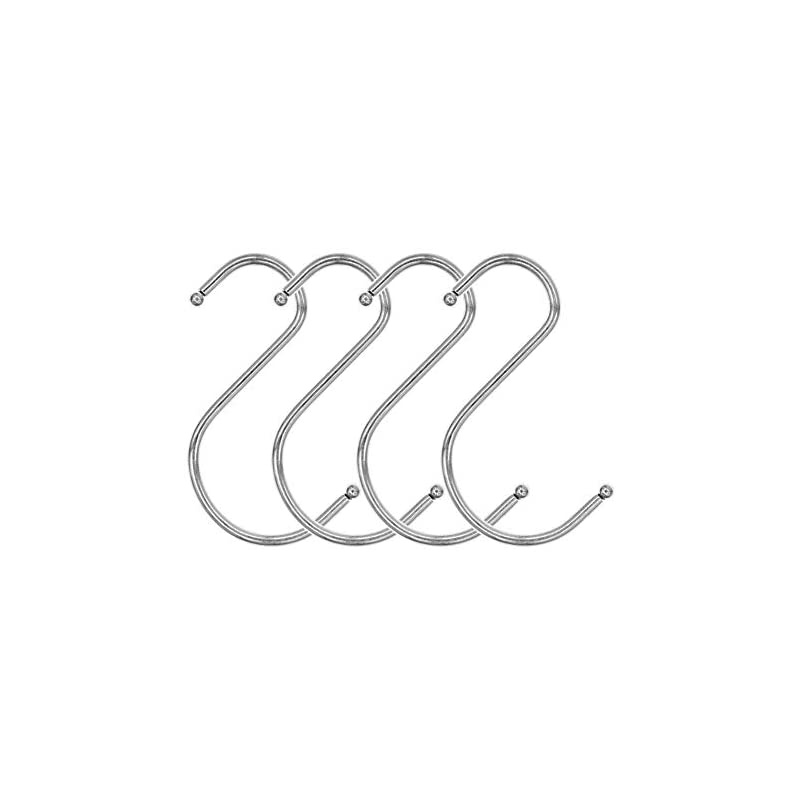 25PCS Scarf Apparel Punch Cup Bowl Kitchen S Shaped Silver Tone Hanging Hooks