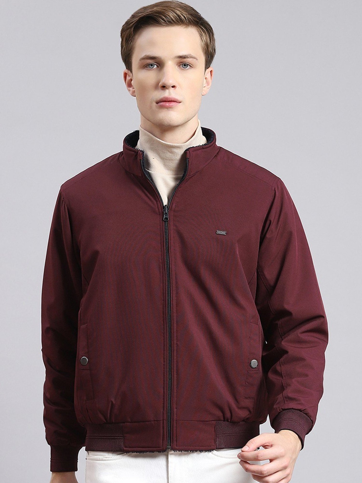 Hummel Grey Regular Fit Bomber Jacket