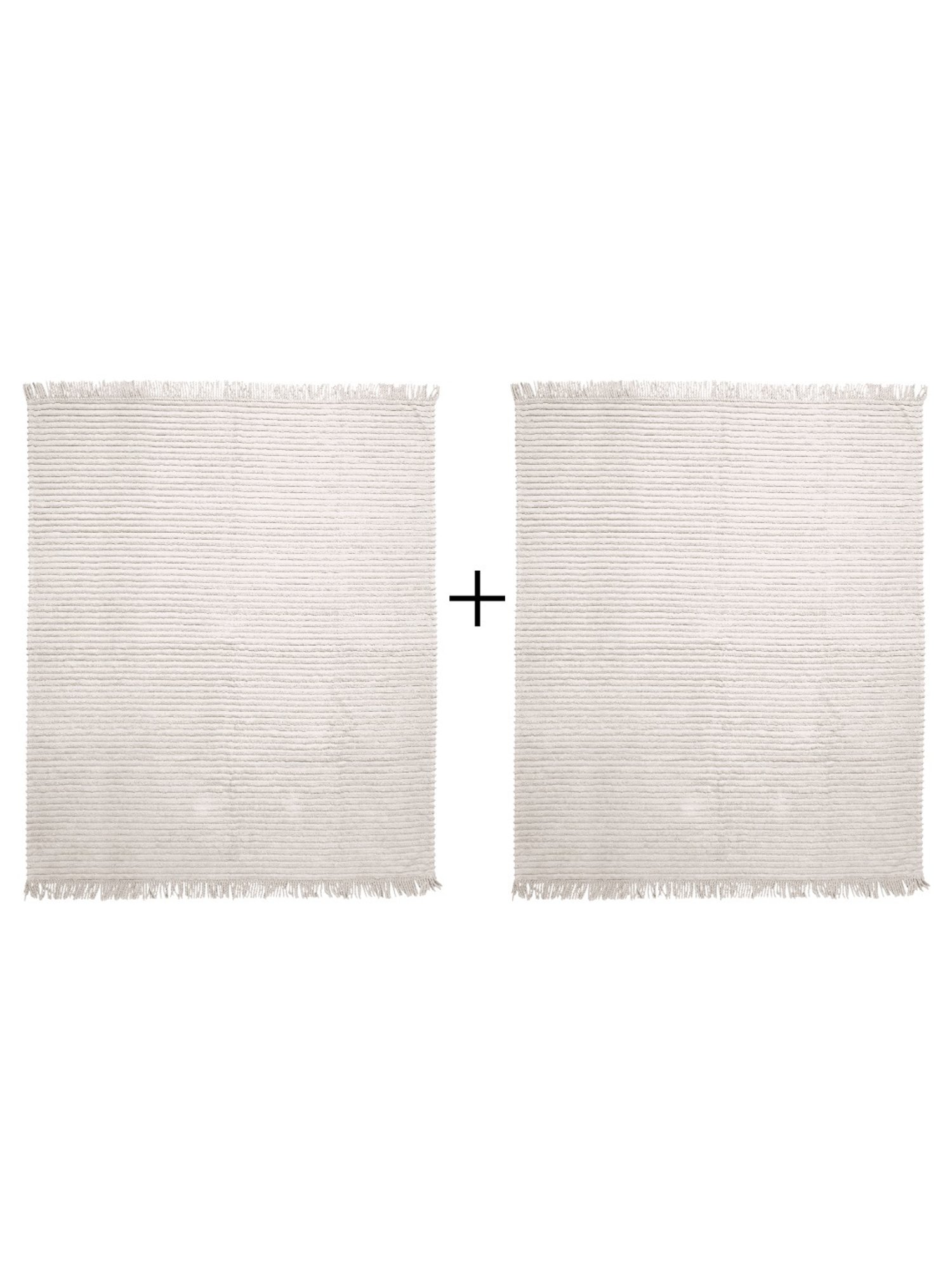 Saral Home Stripes Ivory Cotton Sofa Throw