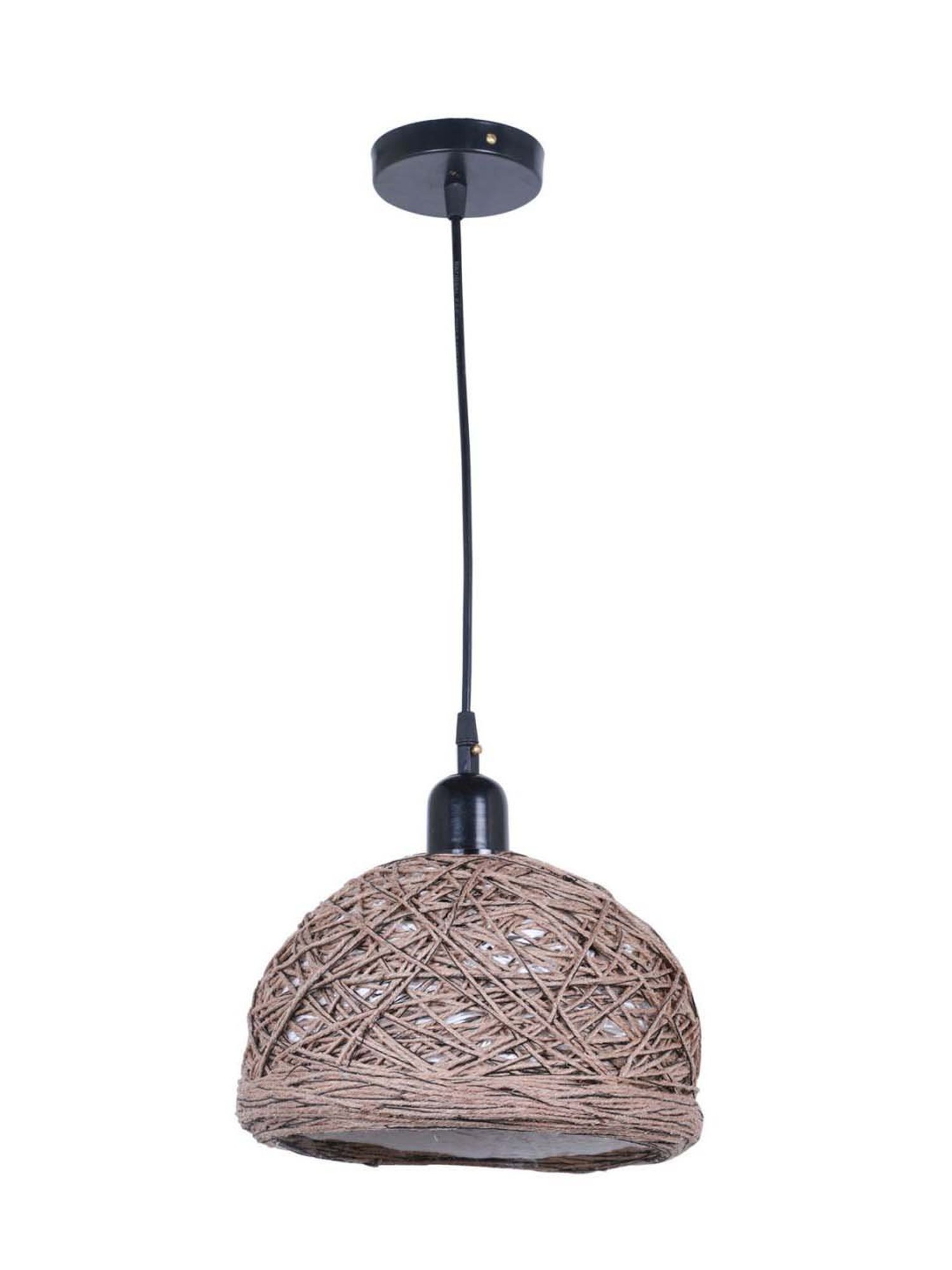 Fos Lighting Brown String Bowl Pendant Lamp - Set of 1