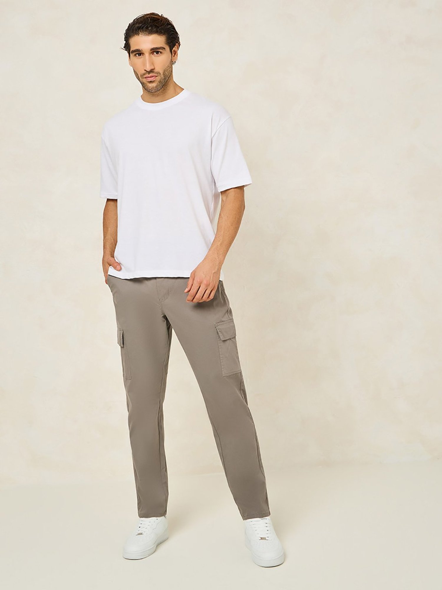 Styli Grey Slim Fit Cargos