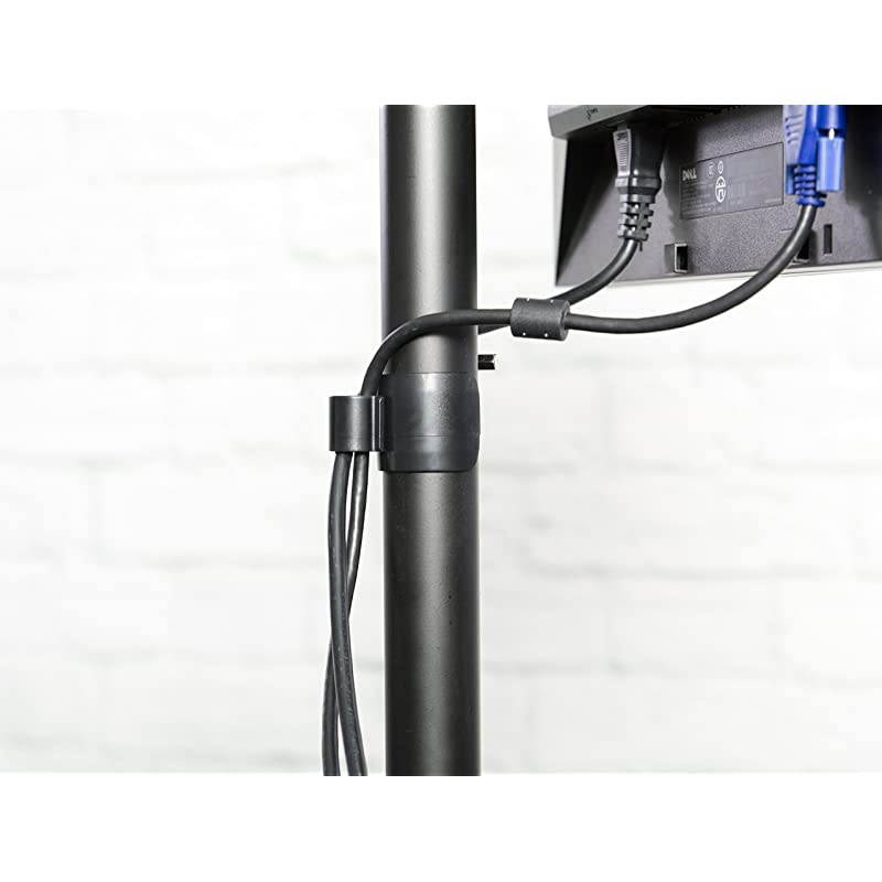 Single Monitor Stand Freestanding VESA Steel Mount Base Riser fits 13 to 32 inch Screens Adjustable Height Tilt Swivel Rotation STANDV001H