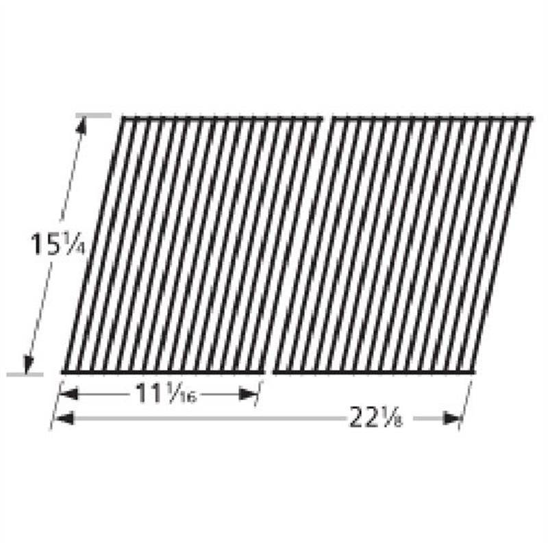 Music City Metals 51652 Porcelain Steel Wire Cooking Grid Replacement for Gas Grill Model Kenmore 141.152210, Set of 2