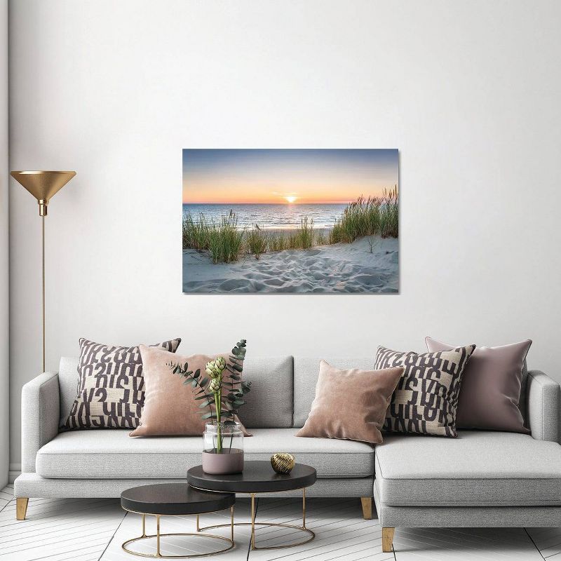 Beautiful Sunset At the Beach by Jan Becke Unframed Wall Canvas - iCanvas