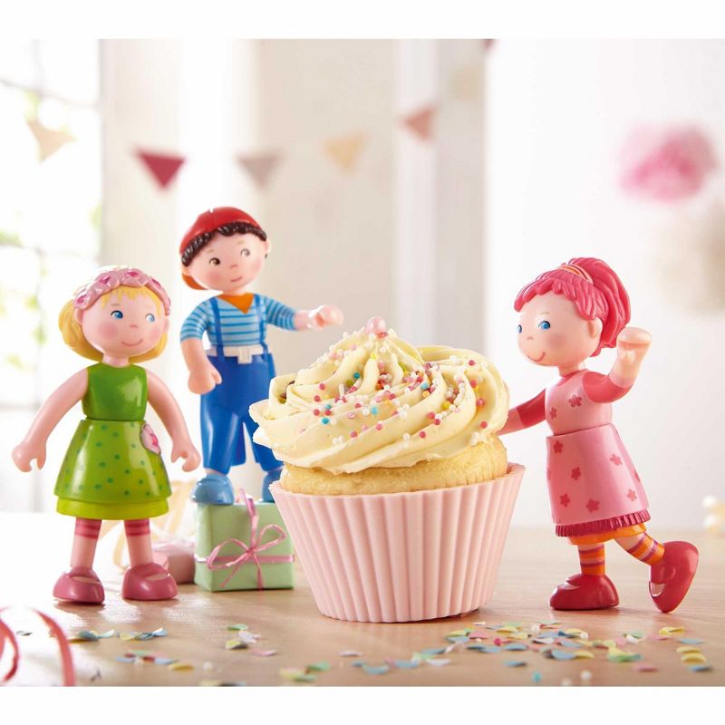 HABA Little Friends Matze - 4" Boy Dollhouse Toy Figure with Blue Overalls and Red Cap