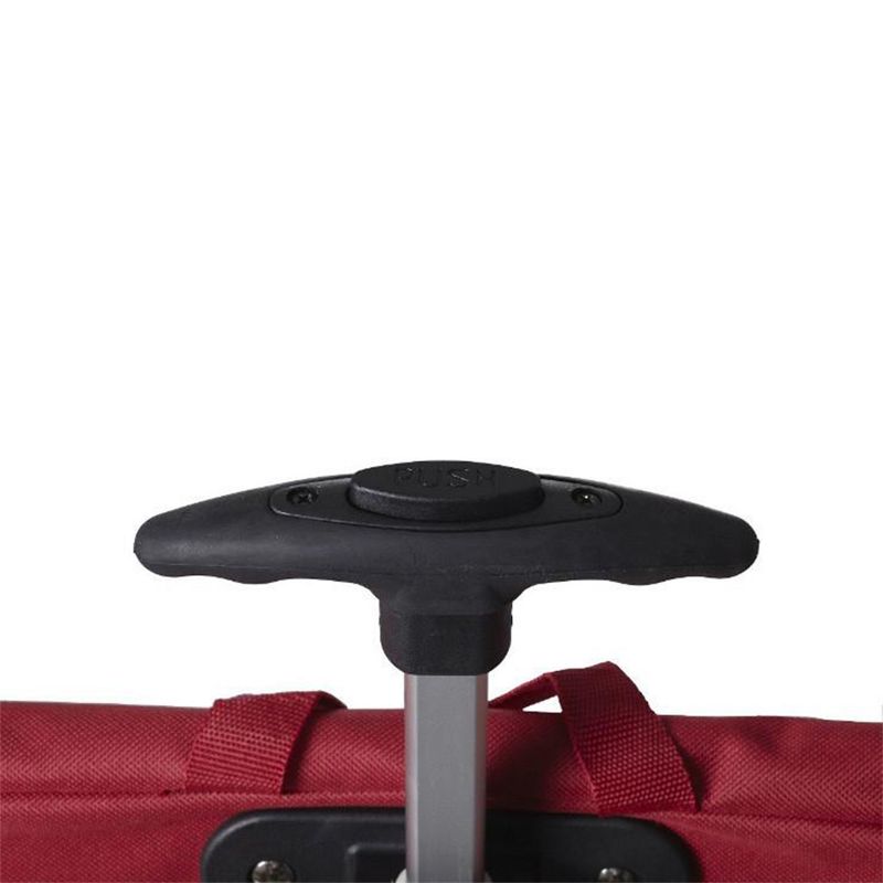 dbest products Smart Cart Collapsible Rolling Utility Basket for Laundry, Shopping, Travel, Cleaning Supplies, w/Telescoping Handle, Red