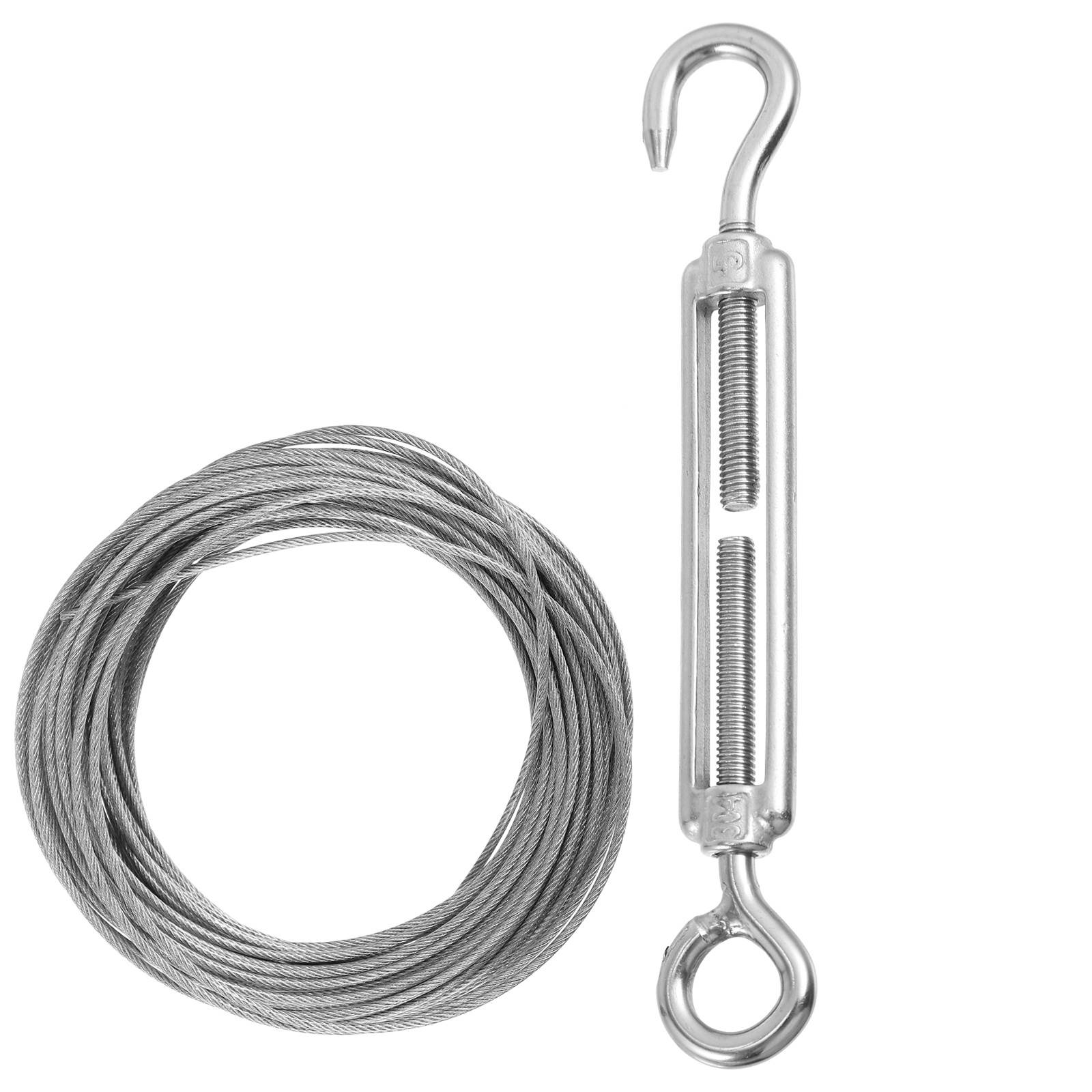 1 Set Stainless Steel Cable Rope Heavy Duty Wire Rope Hanging Wire Kit