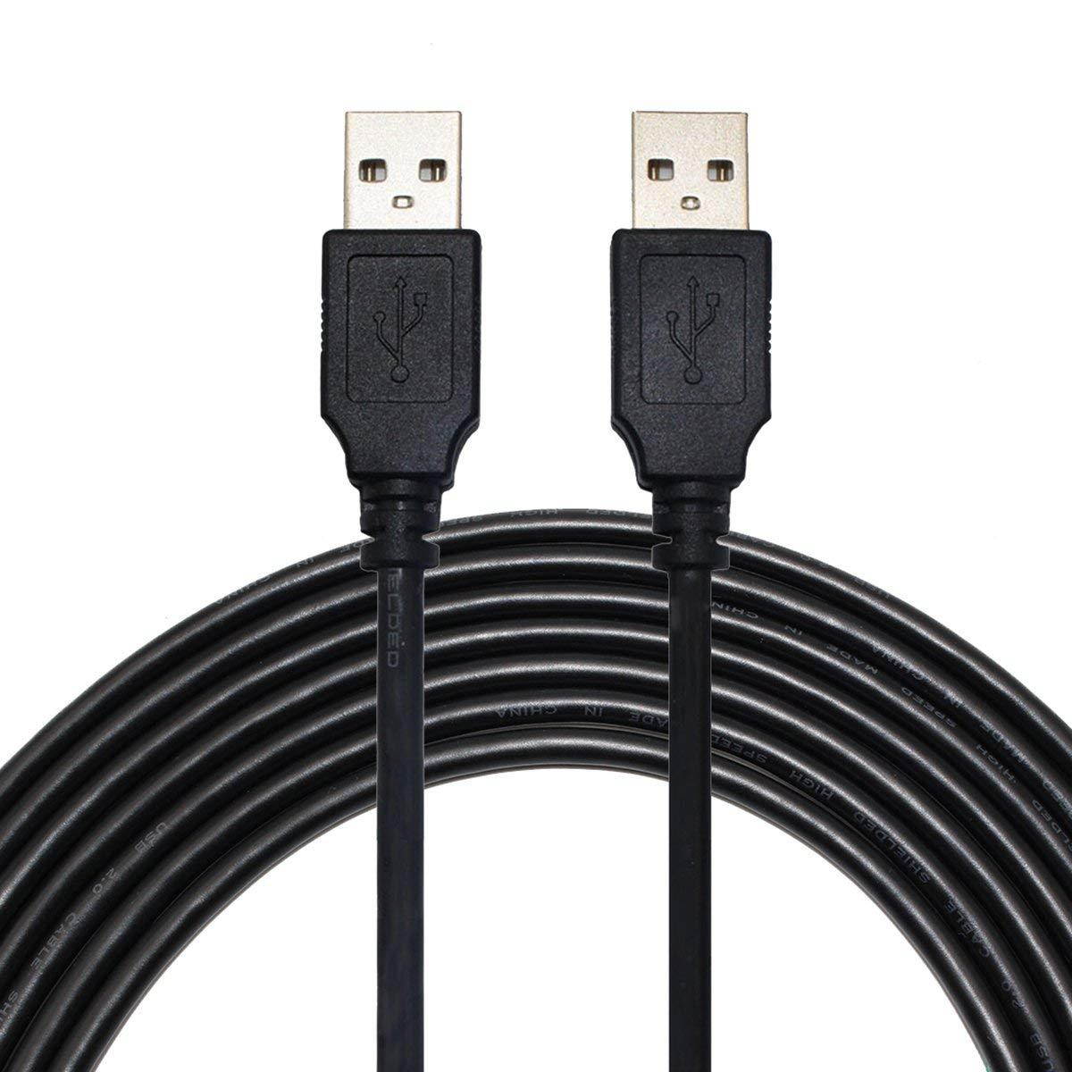 USB Male to Male, SNANSHI USB to USB Cord USB Cable Male to Male USB 2.0 Cable Type A Male to Type A Male 25FT,Black