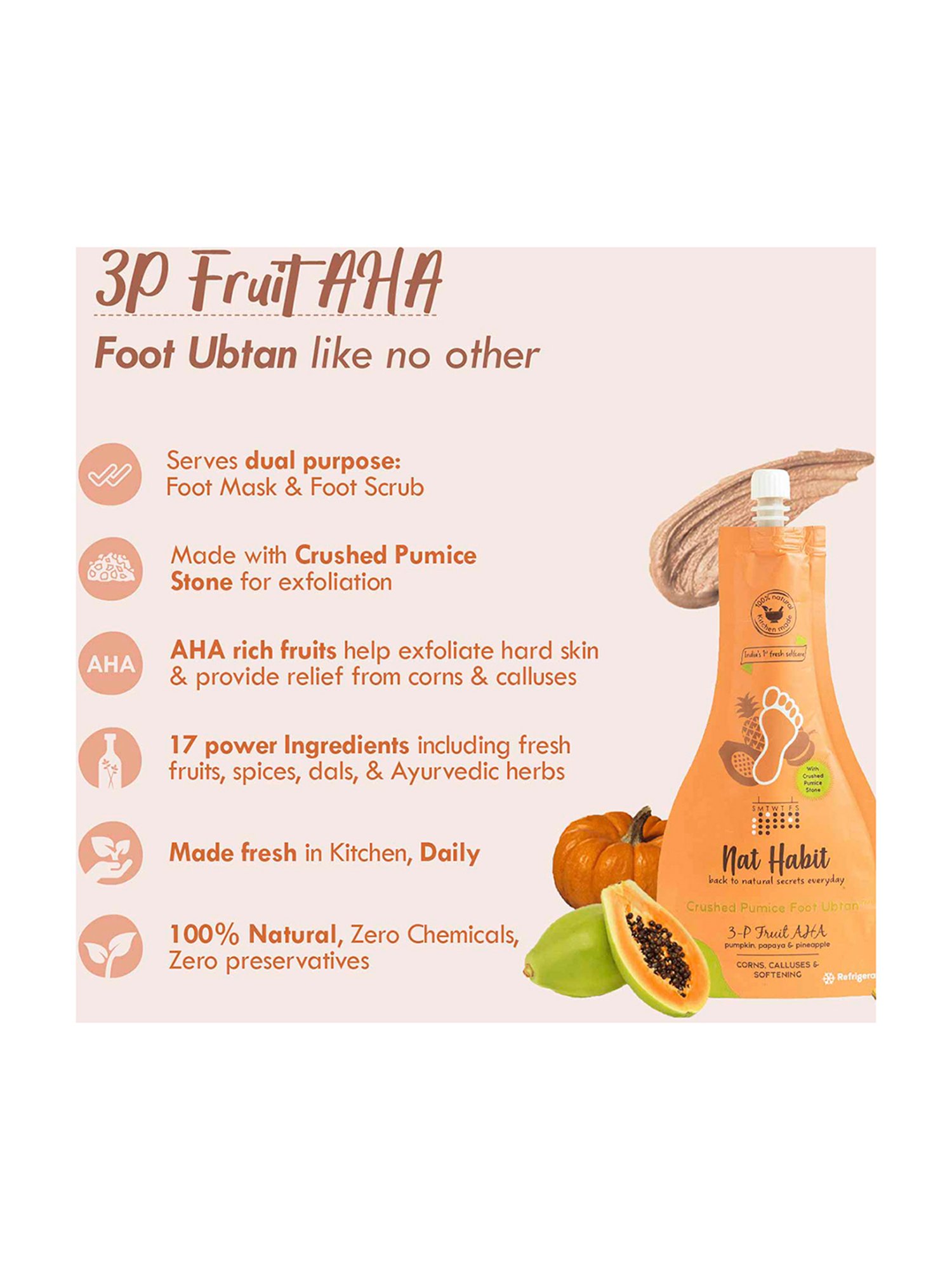 Kazarmaa Lemongrass Foot Scrub with Scrubber Tools - 200 gm