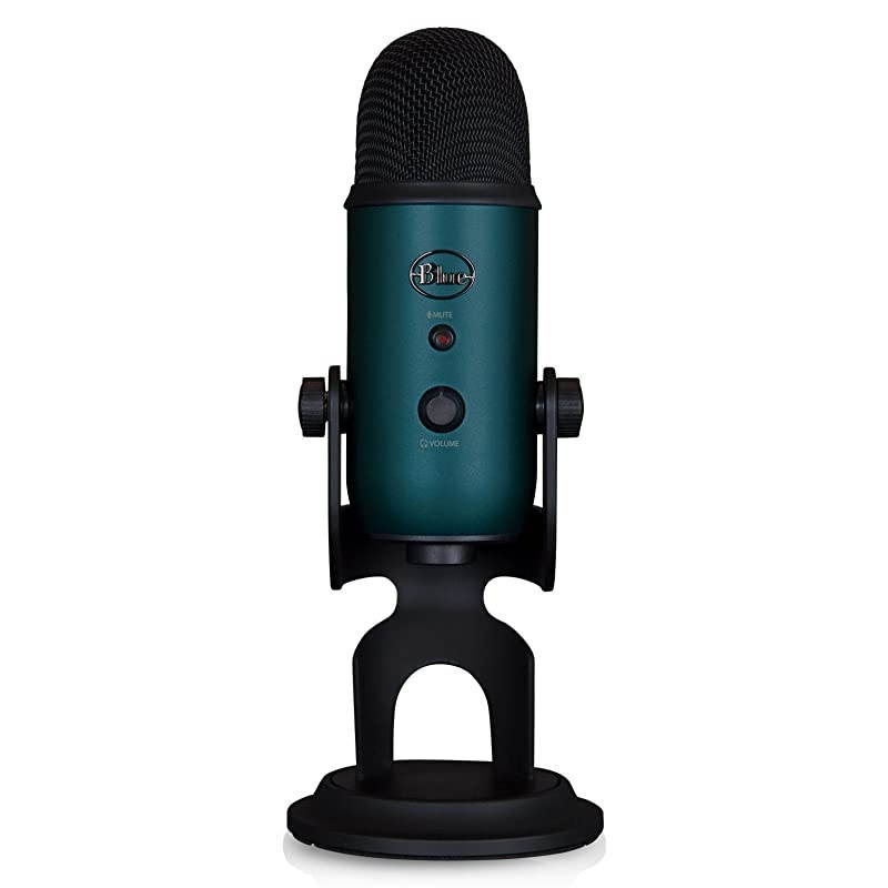 Yeti Teal USB Microphone Bundle with Studio Headphones and Knox Pop Filter