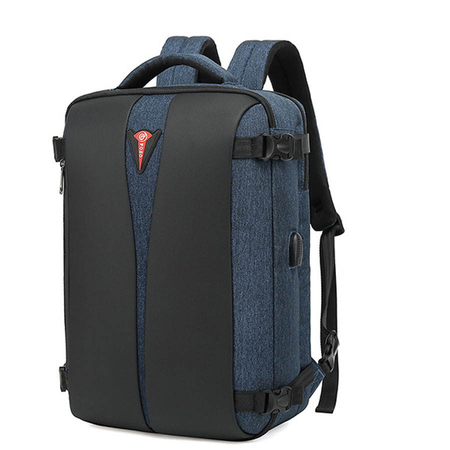 LUOM Laptop Backpack 15.6 Inch Stylish School Computer Backpack Casual Daypack Laptop Bag Water Repellent Nylon Business Bag Tablet with USB Port for Travel/Business/College/Women/Men-Gray