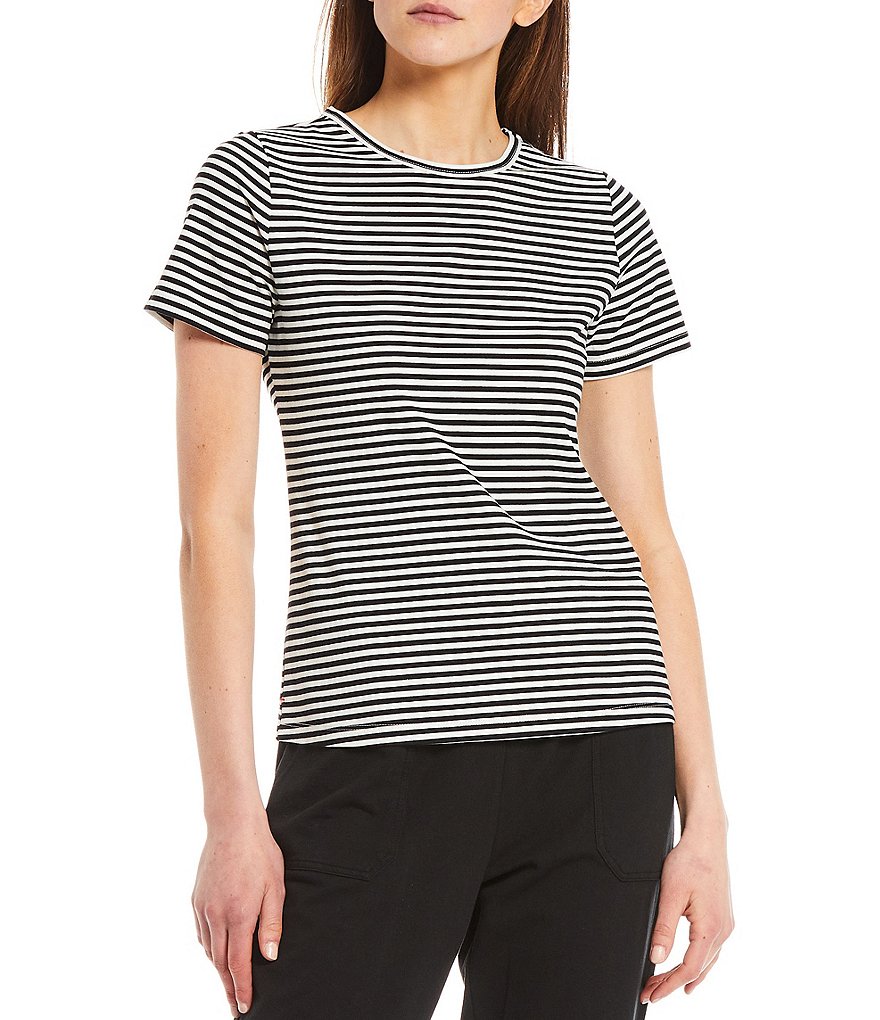 A Loves A Stripe Crew Neck Knit Tee