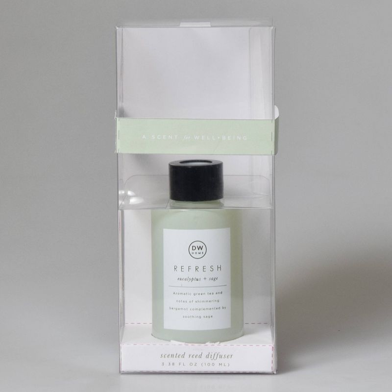 100ml Wellness Spa/Refresh Eucalyptus and Sage Oil Diffuser - DW Home