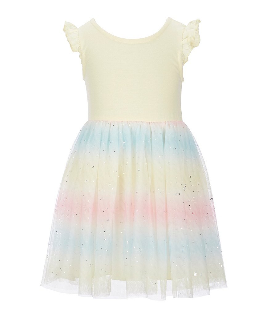 Zunie Little Girls 2T-6X Unicorn Sequin/Rainbow Tutu Dress