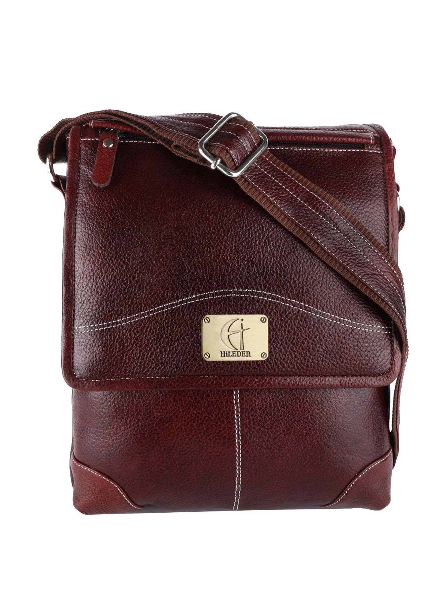 HiLEDER Brown Solid Medium Cross Body Bag