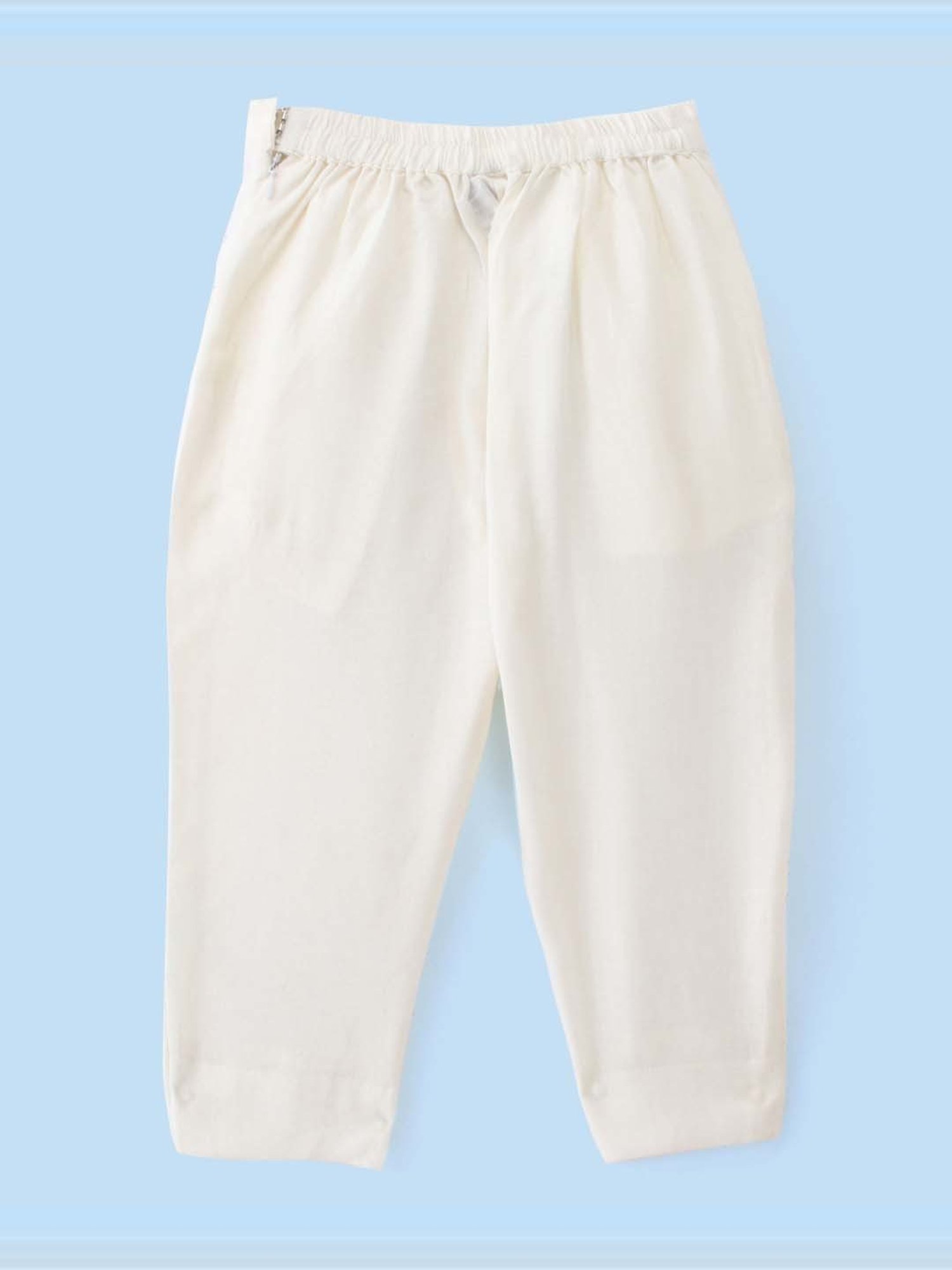 TWISHA Kids Green & White Cotton Embroidered Top Set