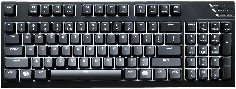 Cooler Master MasterKeys Pro M White LED Mechanical Gaming Keyboard, Cherry MX Blue, TenKey (Medium)