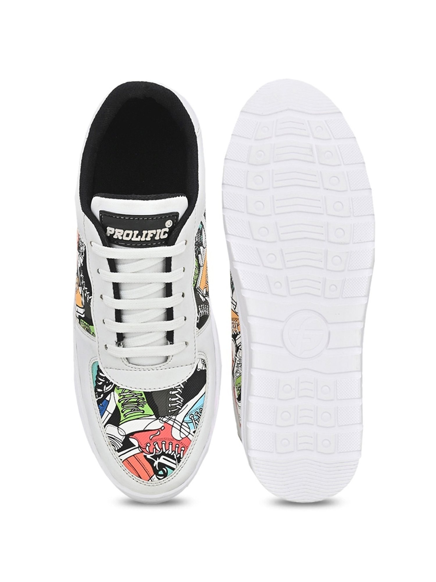 Prolific Men's Elite White Casual Sneakers