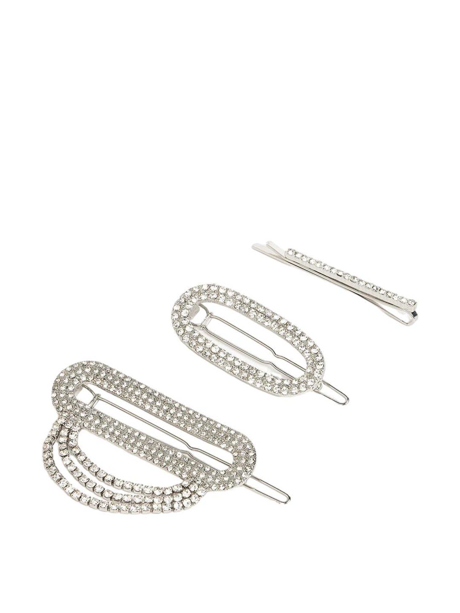Aldo Silver Embellished Hair Pin - Pack of 3