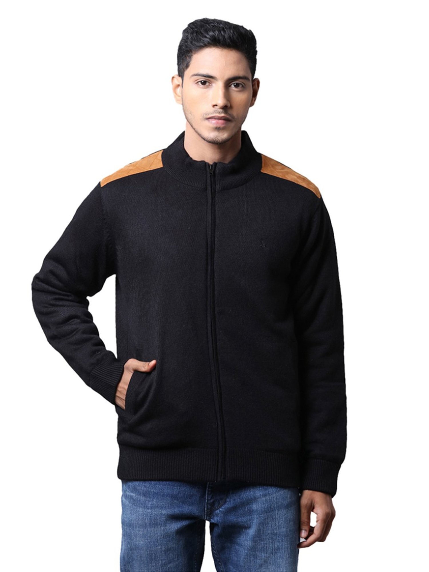 Parx Black Regular Fit Sweater