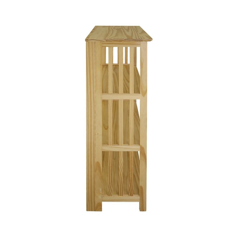 42" 4 Shelf Folding Bookcase Natural - Flora Home