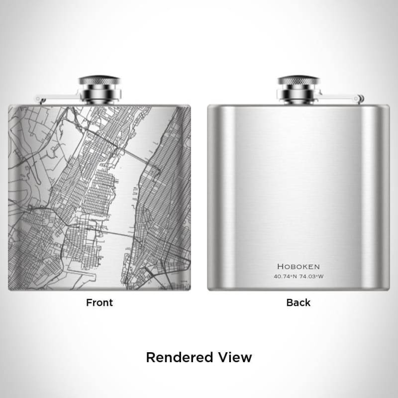 Fort Madison - Iowa Map Bottle with Bamboo Top in Matte Black