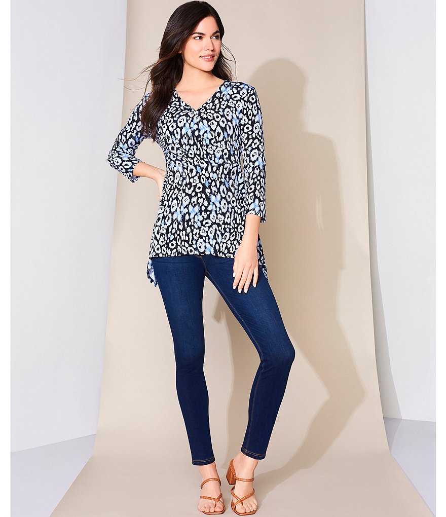 Slim Factor by Investments Classic Waist Denim Ankle Pants