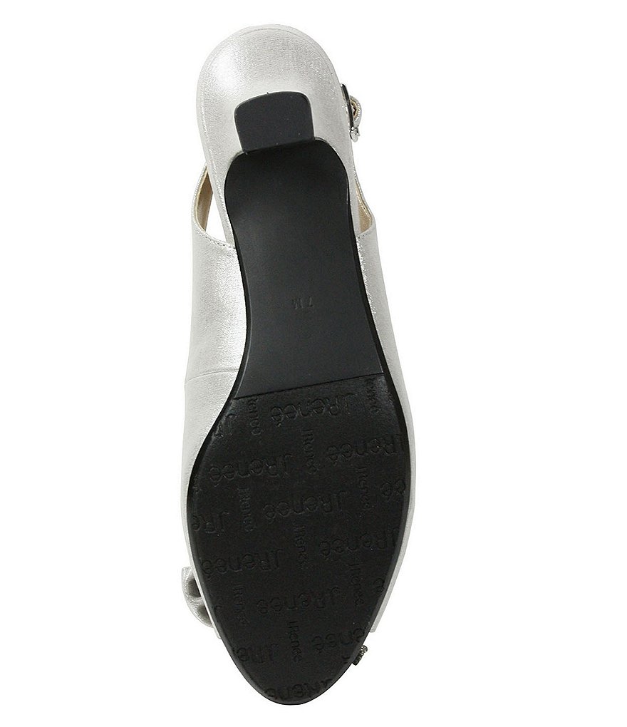 J. Renee Leonelle Embellished Bow Slingback Peep Toe Pumps