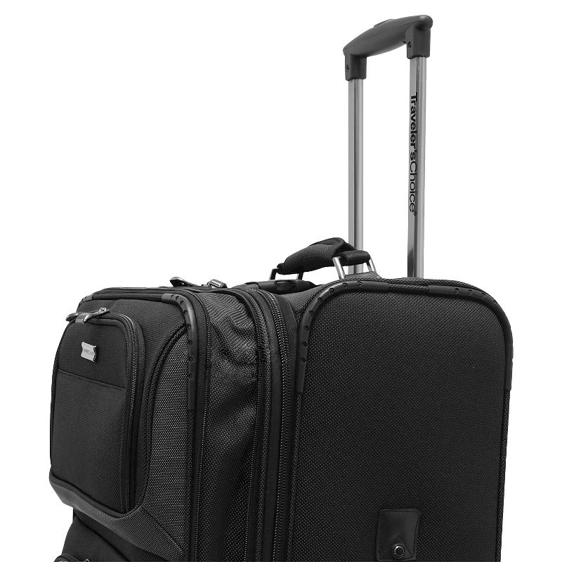 Traveler's Choice Conventional II 26" Rugged Rollaboard Spinner Suitcase  - Black