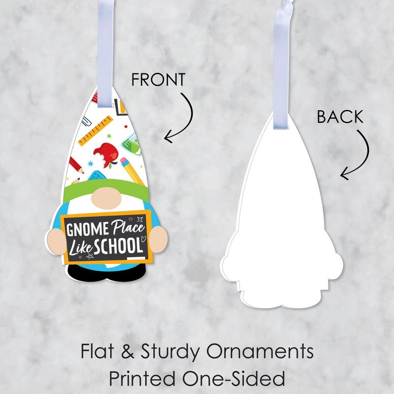 Big Dot of Happiness School Gnomes - Teacher and Classroom Decorations - Tree Ornaments - Set of 12